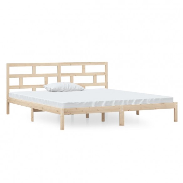 Lit Bois de pin massif 140x190 cm