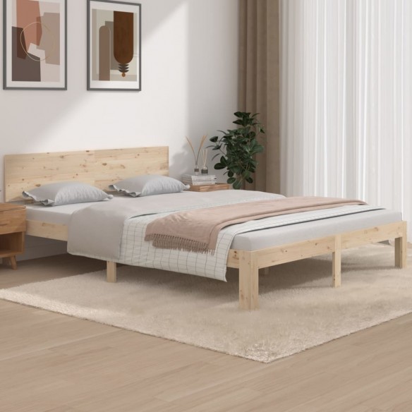 Lit bois massif 150x200 cm très grand