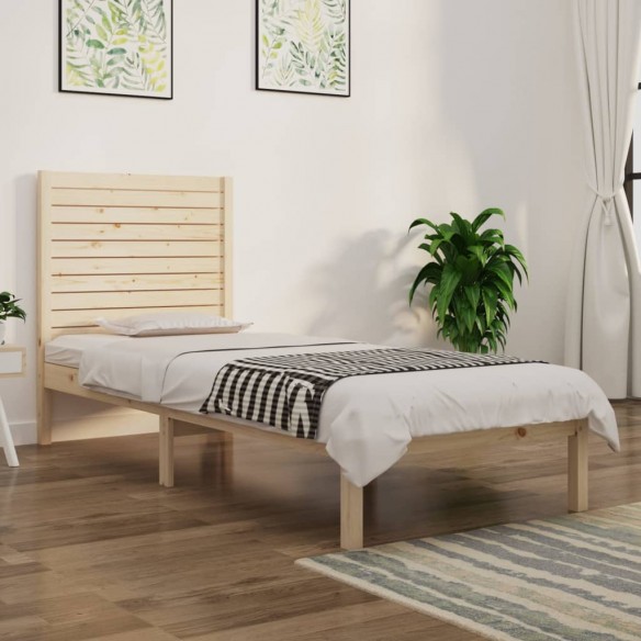Lit bois massif 90x190 cm simple