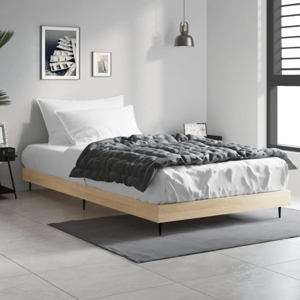 Lit chêne sonoma 90x190 cm bois d'ingénierie