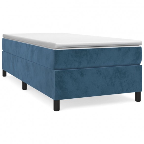 Lit et matelas Bleu foncé 80x200 cm Velours