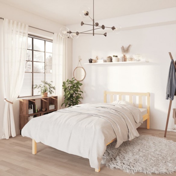 Lit bois de pin massif 90x190 cm simple