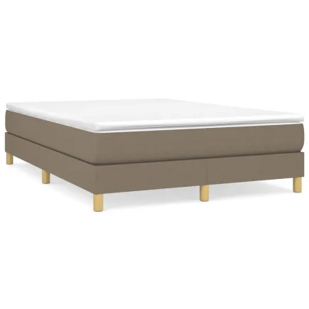 Lit Taupe 140x200 cm Tissu 2