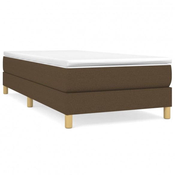 Lit avec matelas Marron foncé 90x190 cm