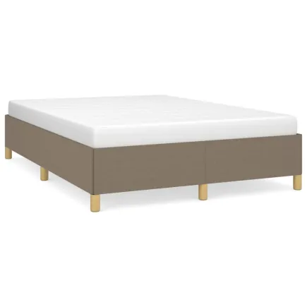 Lit Taupe 140x200 cm Tissu 2