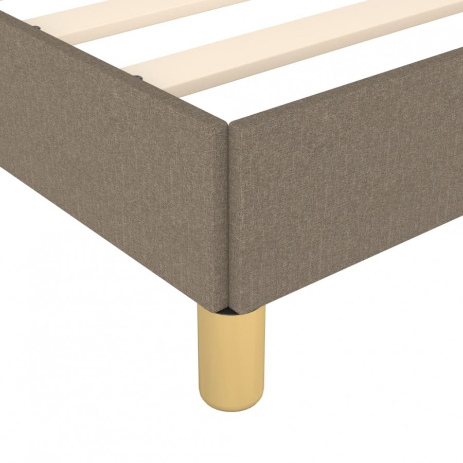 Lit Taupe 140x200 cm Tissu