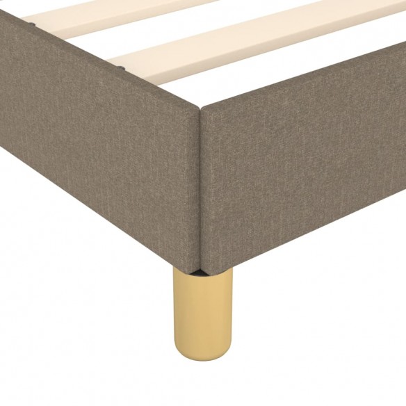 Lit Taupe 140x200 cm Tissu Lit Taupe 140x200 cm Tissu