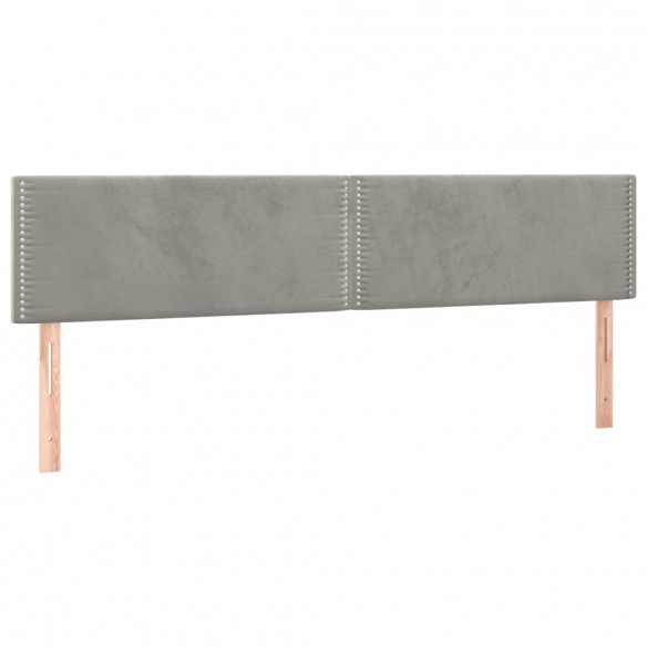 Têtes de lit 2 pcs Gris clair 90x5x78/88 cm Velours Têtes de lit 2 pcs Gris clair 90x5x78/88 cm Velours
