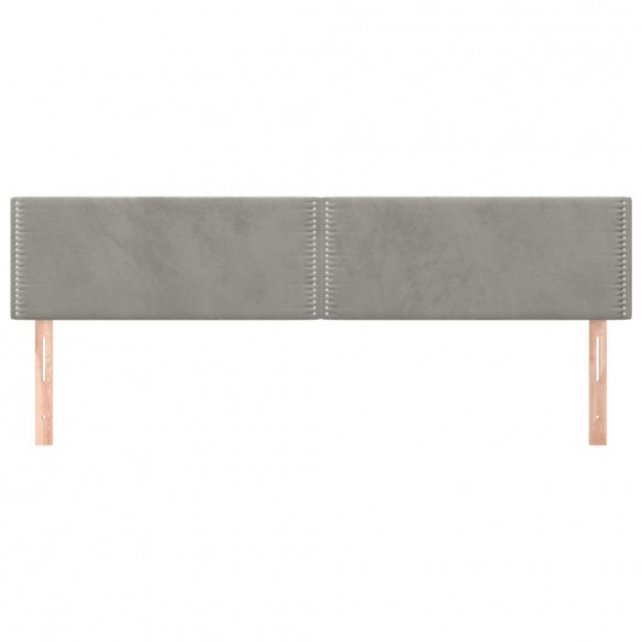 Têtes de lit 2 pcs Gris clair 90x5x78/88 cm Velours Têtes de lit 2 pcs Gris clair 90x5x78/88 cm Velours