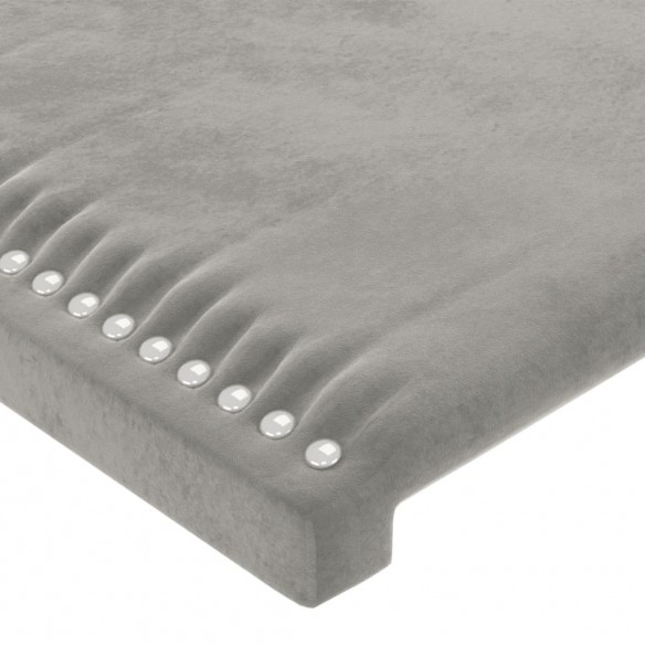 Têtes de lit 2 pcs Gris clair 90x5x78/88 cm Velours Têtes de lit 2 pcs Gris clair 90x5x78/88 cm Velours