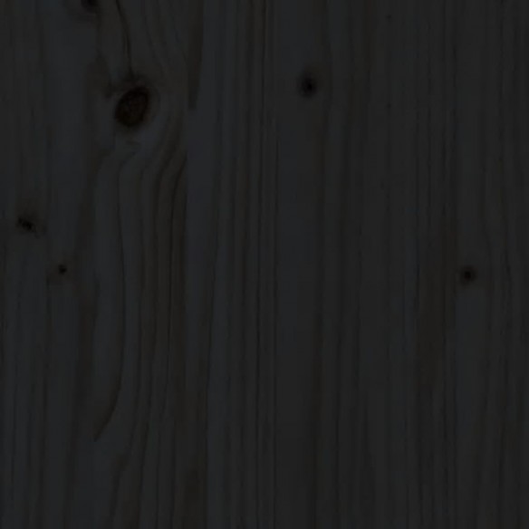 Lit coulissant Noir 2x(90x200) cm Bois de pin massif