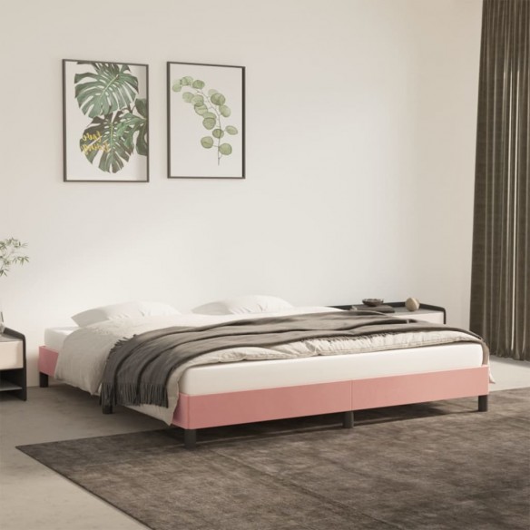 Lit Rose 180x200 cm Velours