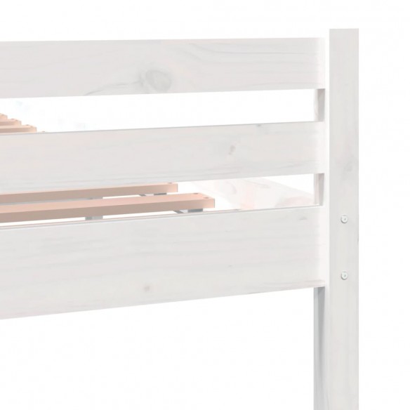 Lit Blanc Bois massif 180x200 cm Super King