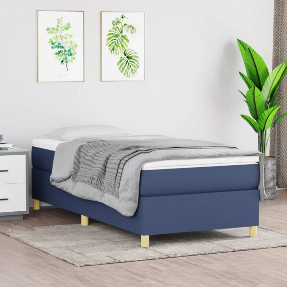 Lit Bleu 100x200 cm Tissu