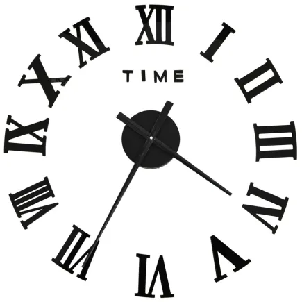 Horloge murale 3D Design moderne Noir 100 cm XXL 2