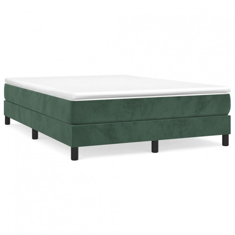 Lit Vert foncé 140x200 cm Velours