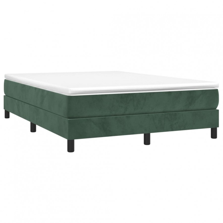 Lit Vert foncé 140x200 cm Velours