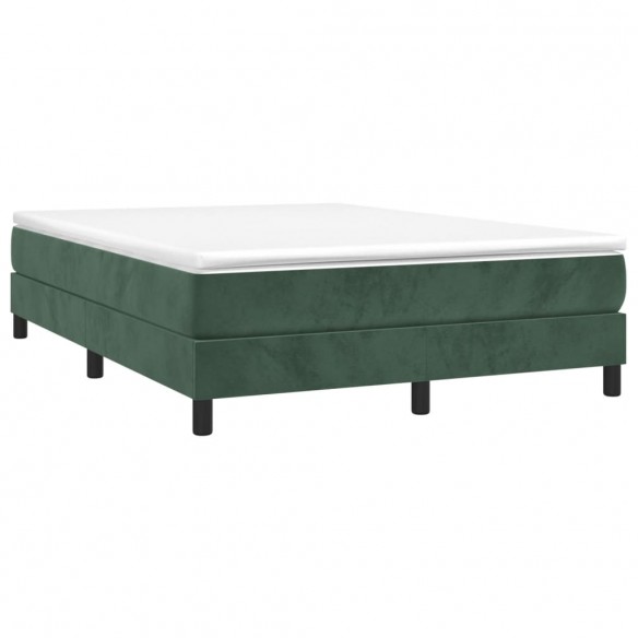 Lit Vert foncé 140x200 cm Velours Lit Vert foncé 140x200 cm Velours