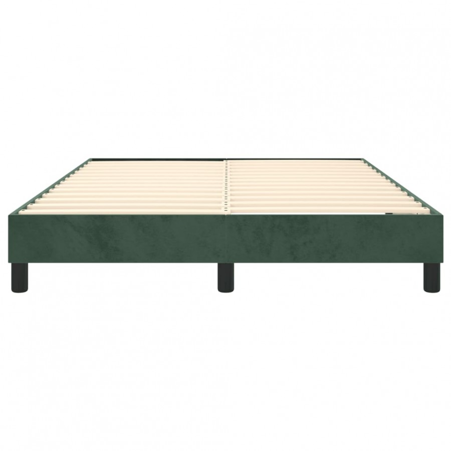 Lit Vert foncé 140x200 cm Velours