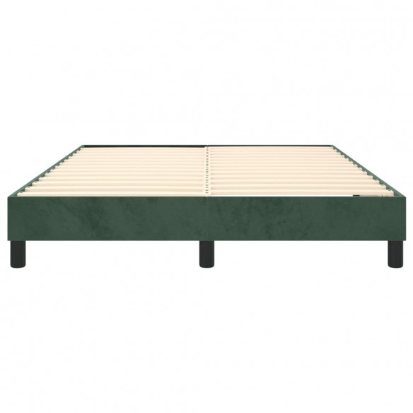 Lit Vert foncé 140x200 cm Velours Lit Vert foncé 140x200 cm Velours