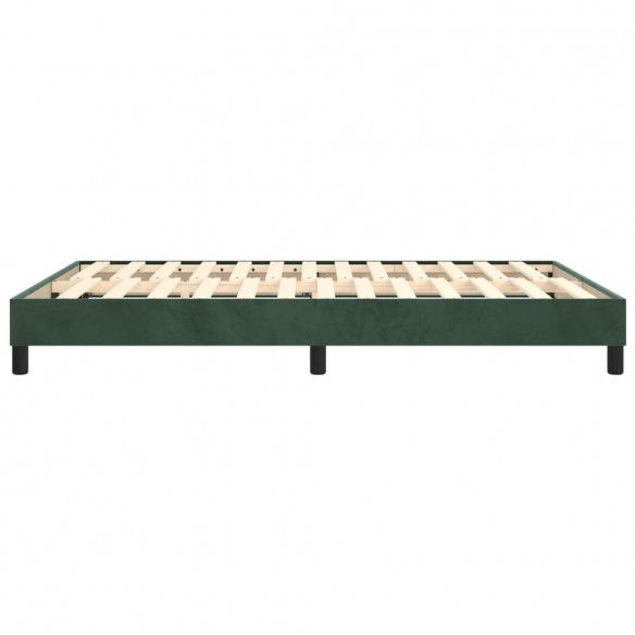 Lit Vert foncé 140x200 cm Velours Lit Vert foncé 140x200 cm Velours