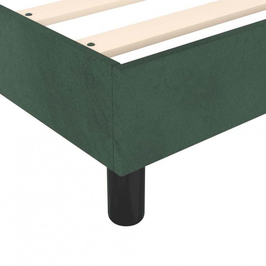 Lit Vert foncé 140x200 cm Velours