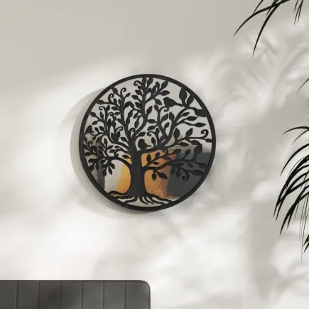 Miroir Noir 60x2,5 cm Fer pour utilisation à l'intérieur