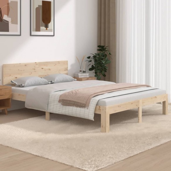 Lit bois massif 135x190 cm double