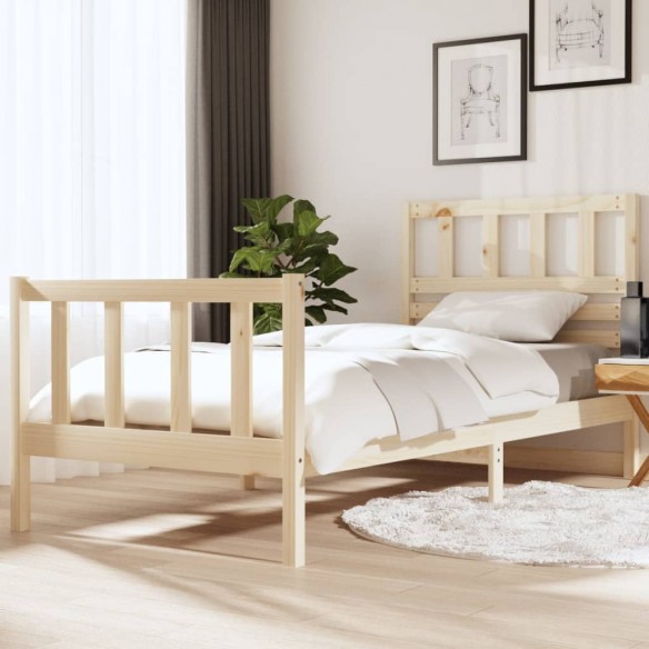 Lit Bois massif 90x190 cm Simple