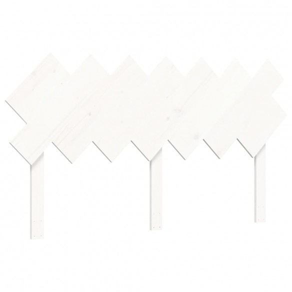 Lit avec tête de lit blanc 140x190 cm bois massif