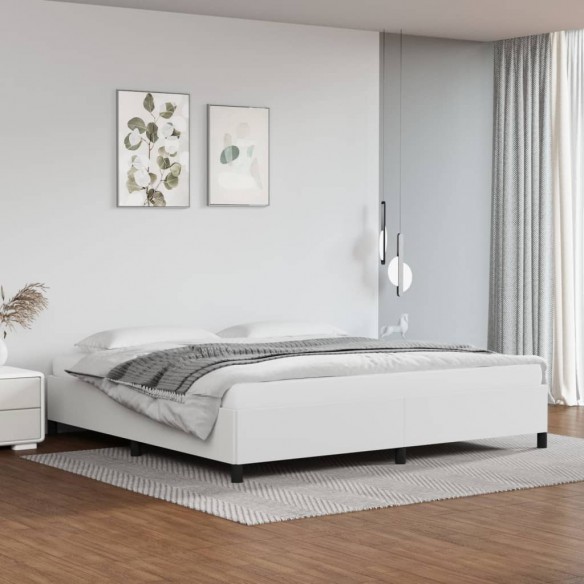 Lit Blanc 200x200 cm Similicuir