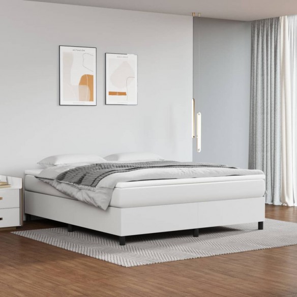 Lit Blanc 160x200 cm Similicuir