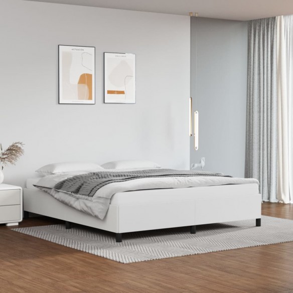 Lit Blanc 160x200 cm Similicuir