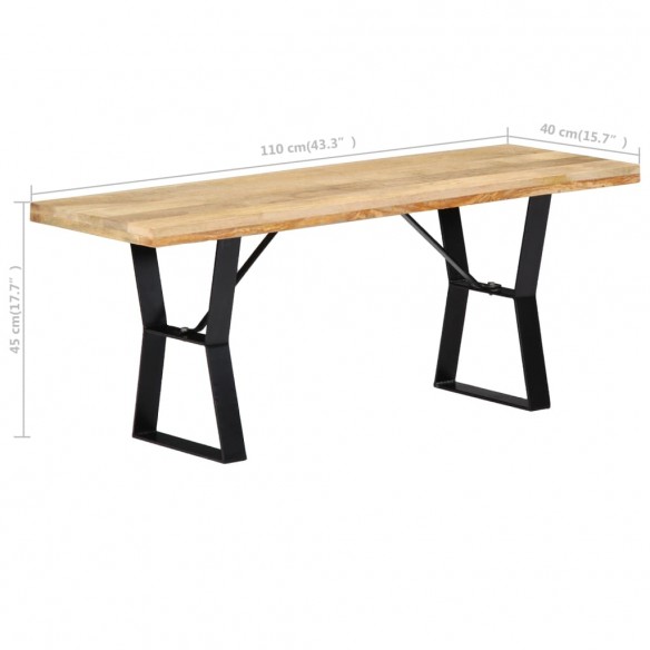 Banc 110 cm Bois de manguier massif Banc 110 cm Bois de manguier massif