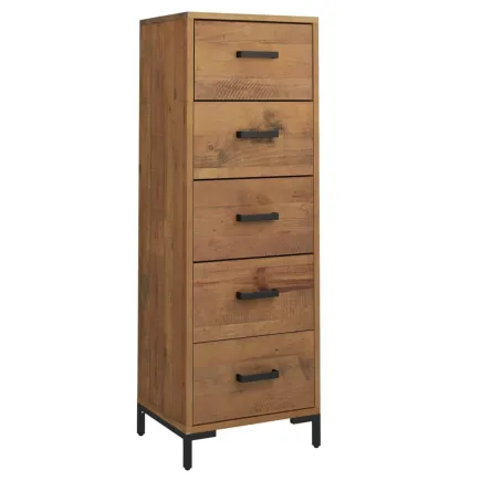 Commode 42x35x110 cm Bois de pin massif 2