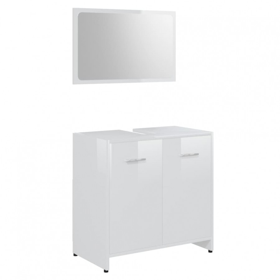 Meubles de salle de bain Blanc brillant 
