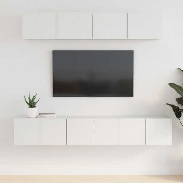 Ensemble de meubles TV 5 pcs Blanc 