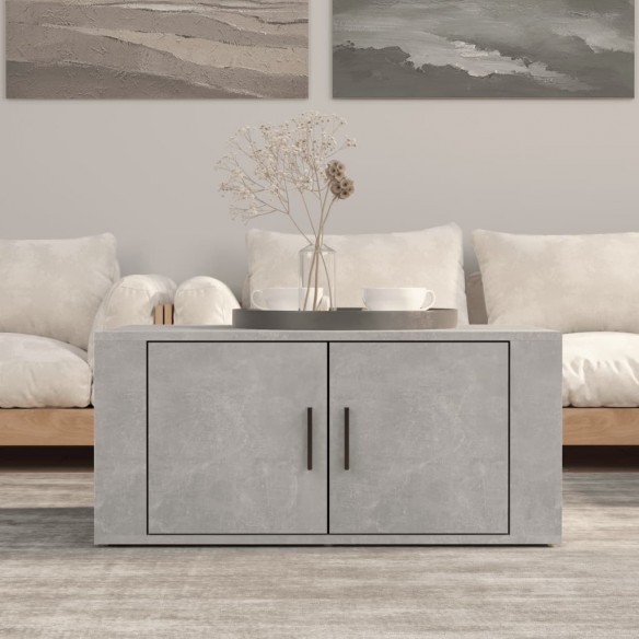 Table basse Gris béton 80x50x36 cm 