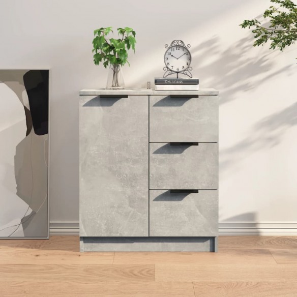 Buffet Gris béton 60x30x70 cm 