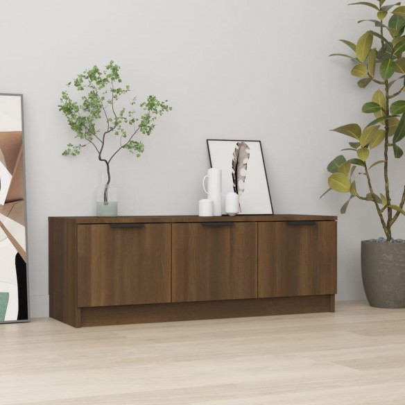 Meuble TV Chêne marron 102x35x36,5 cm 