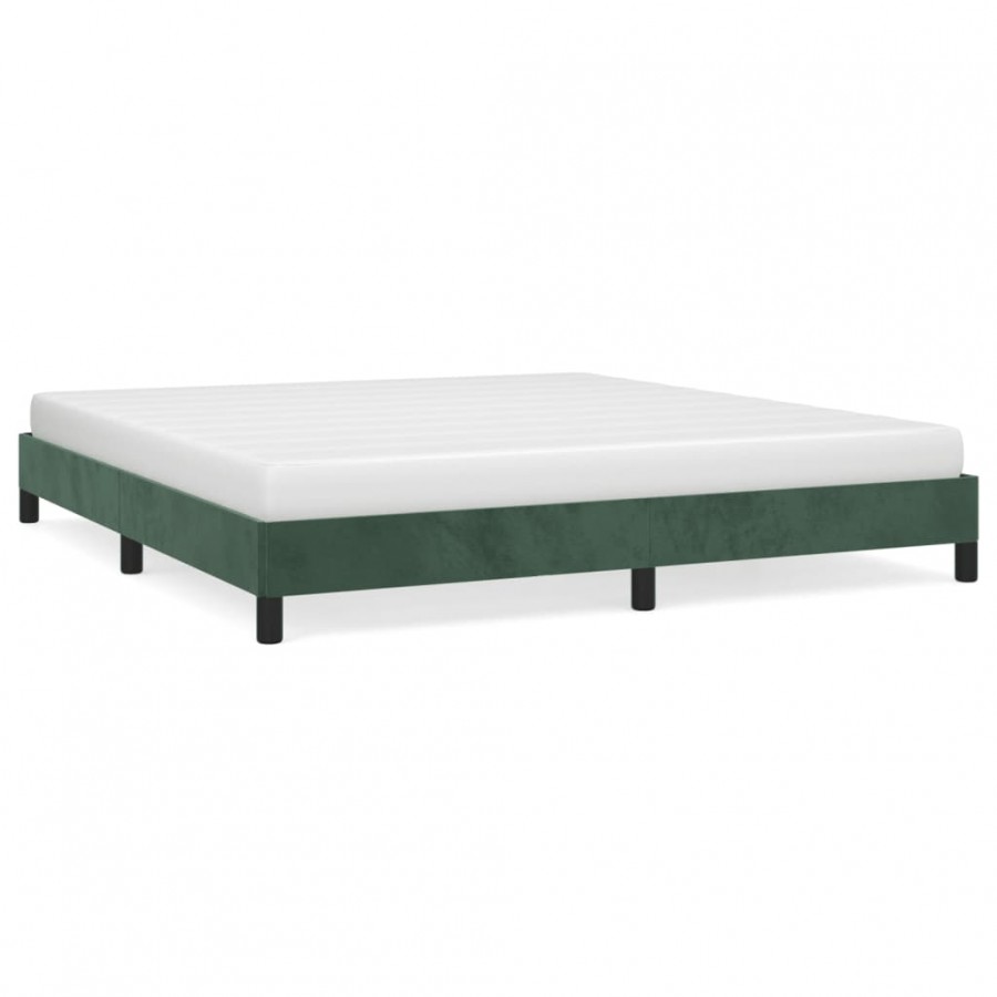 Lit Vert foncé 160x200 cm Velours