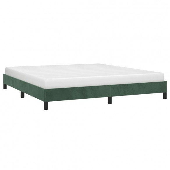 Lit Vert foncé 160x200 cm Velours Lit Vert foncé 160x200 cm Velours