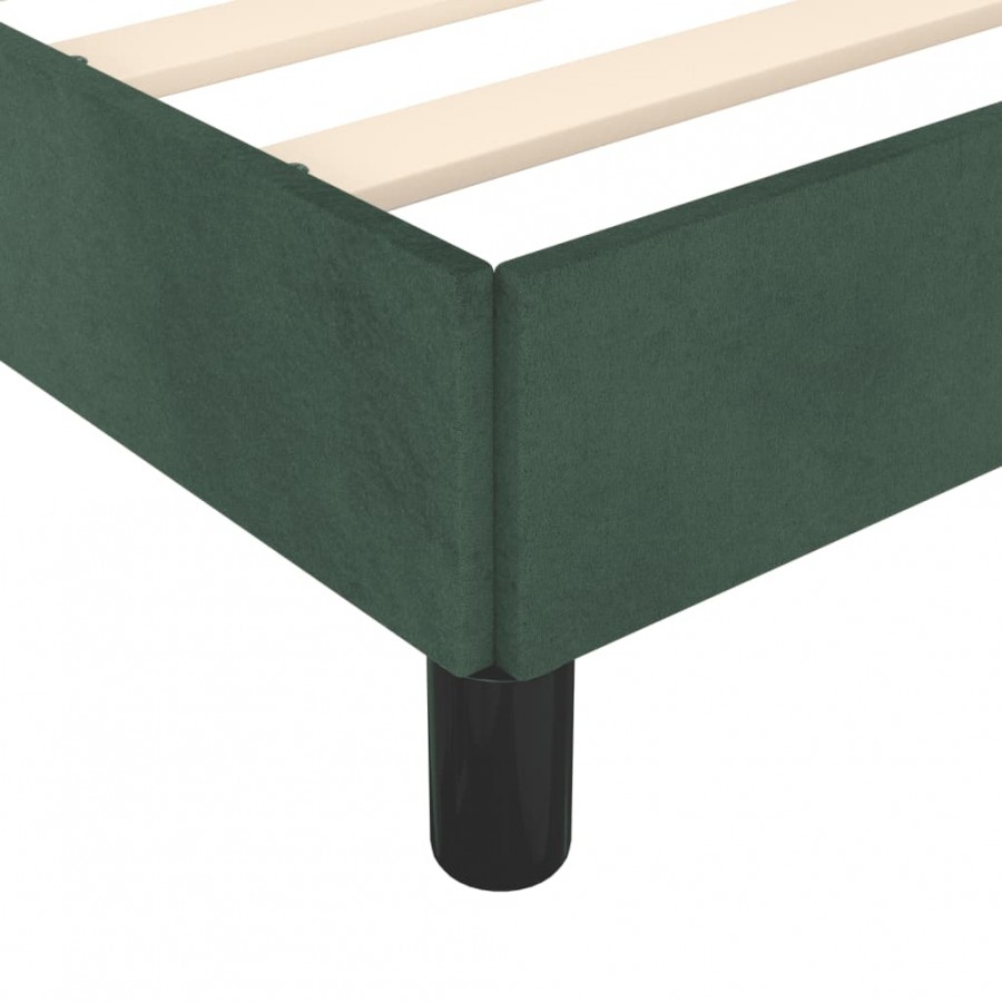 Lit Vert foncé 160x200 cm Velours