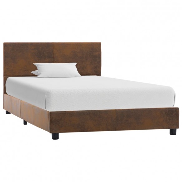 Lit Marron Similicuir daim 100 x 200 cm