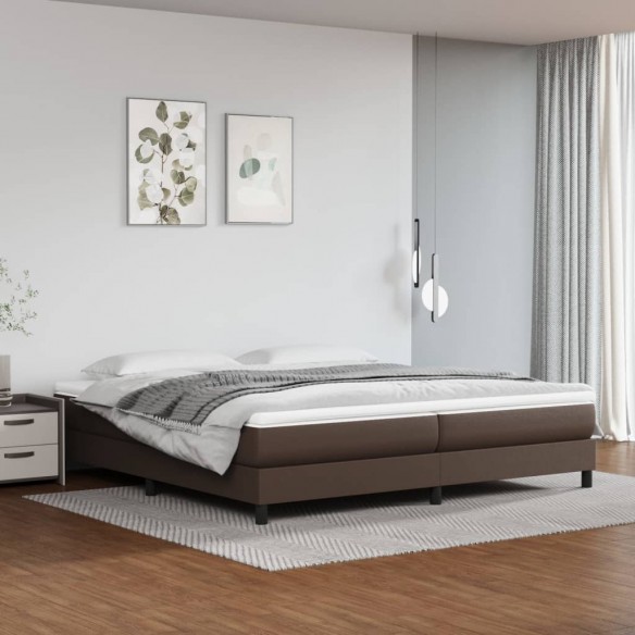 Lit Marron 200x200 cm Similicuir