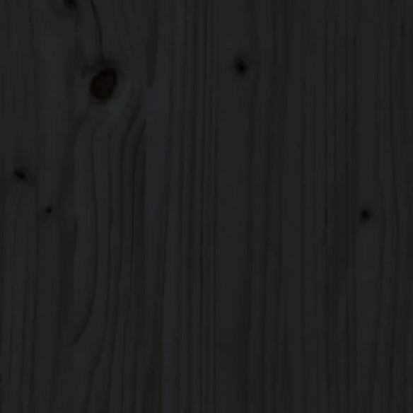 Lit noir 120x190 cm petit double bois massif de pin