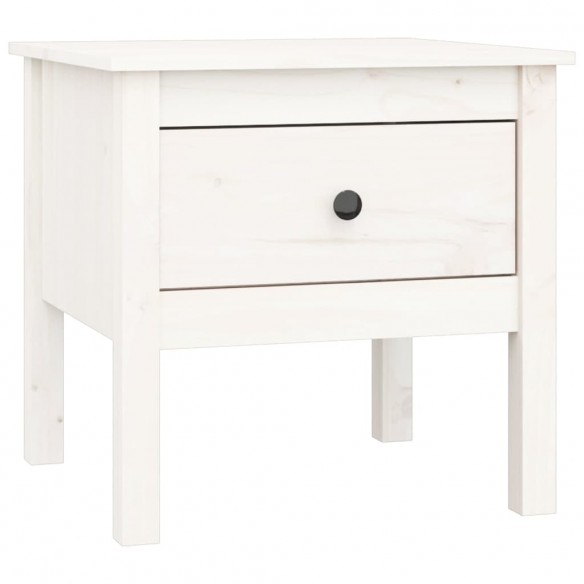 Table d'appoint Blanc 50x50x49 cm Bois massif de pin Table d'appoint Blanc 50x50x49 cm Bois massif de pin
