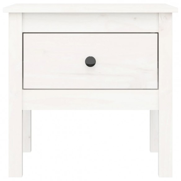 Table d'appoint Blanc 50x50x49 cm Bois massif de pin Table d'appoint Blanc 50x50x49 cm Bois massif de pin
