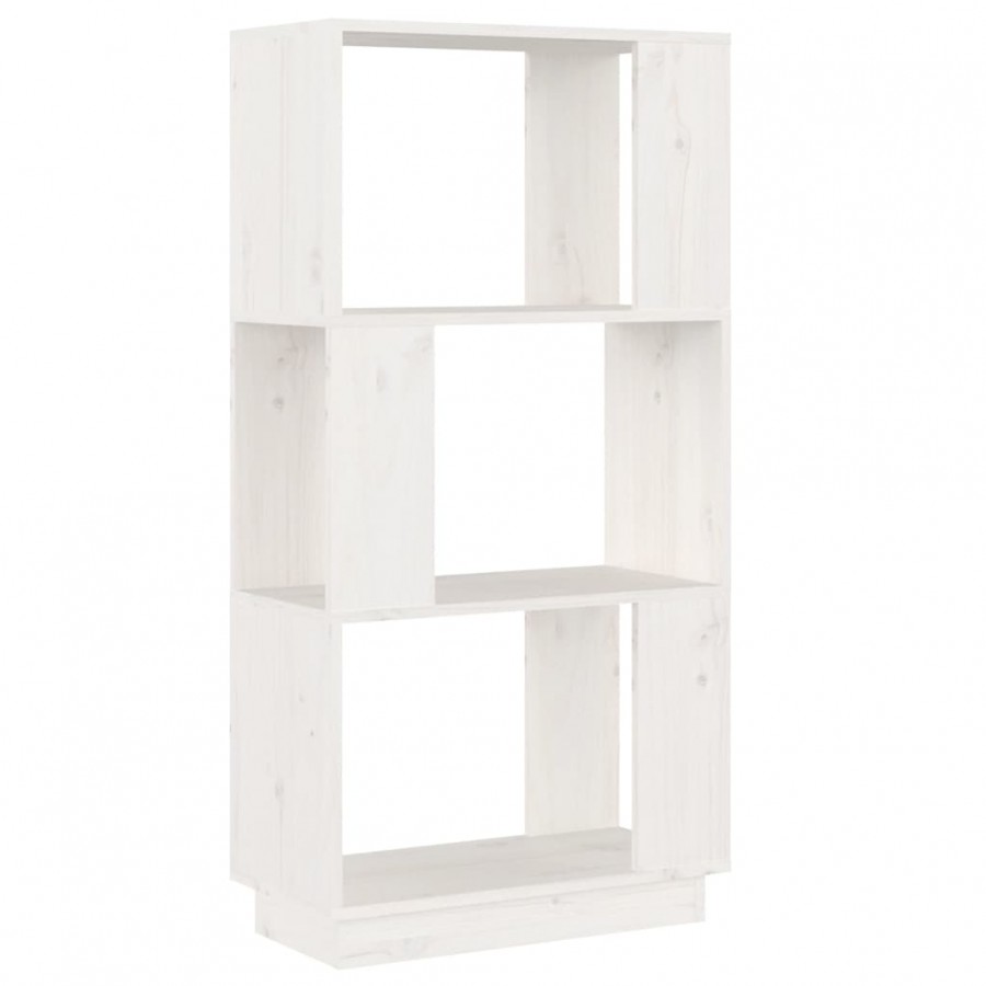 Bibliothèque/Séparateur de pièce Blanc 51x25x101 cm Pin solide