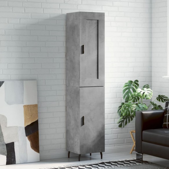 Buffet haut Gris béton 34,5x34x180 cm 